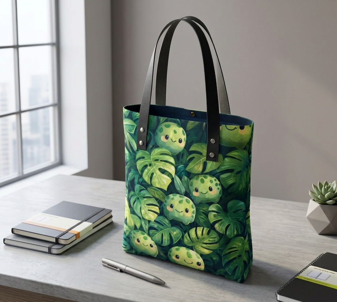 Cute Monstera High-quality Market Tote Bag